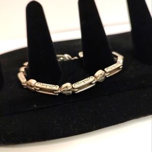 BRIGHTON Silver Plated Geometric Links Chain Bracelet